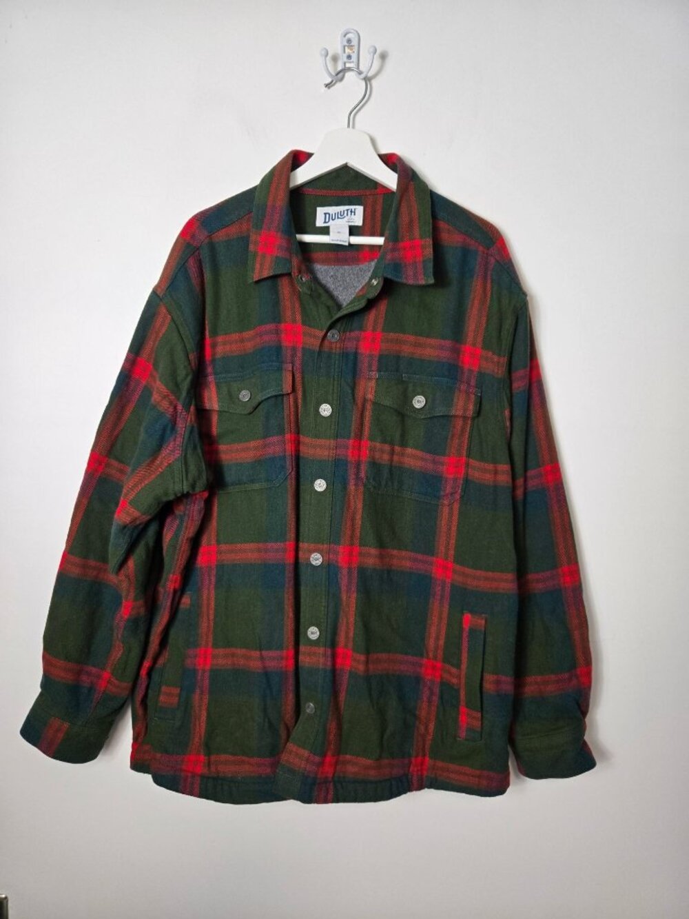 Duluth Trading Co Men's Size XL Flapjack Fleece-Lined Relaxed Fit Shirt Jacket
